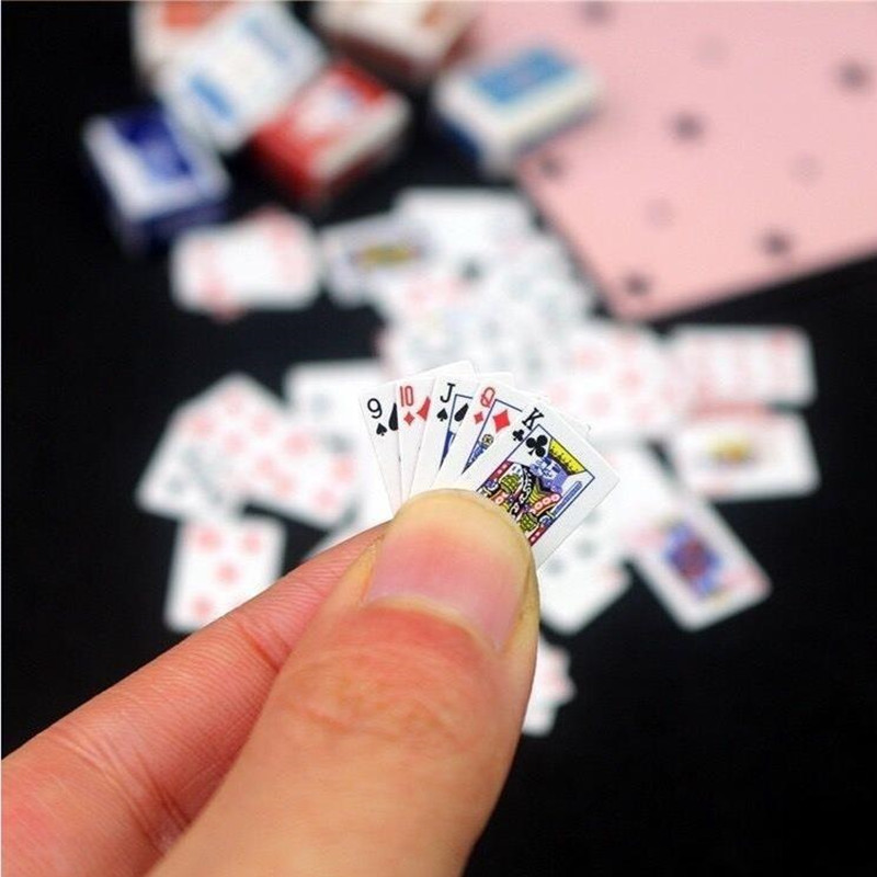 Prank Toys - 1 takım Mini Poker Iskambil Kartları