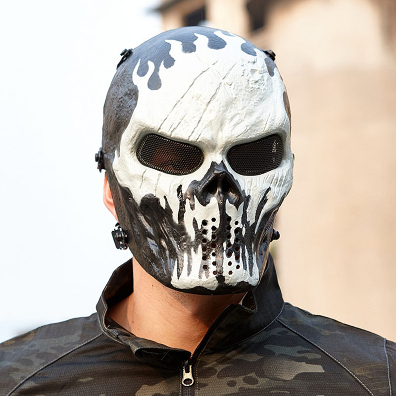 Led Purge Mask Halloween - Erkek Kafatası Savaşçı Maskesi Havalı Kamuflaj