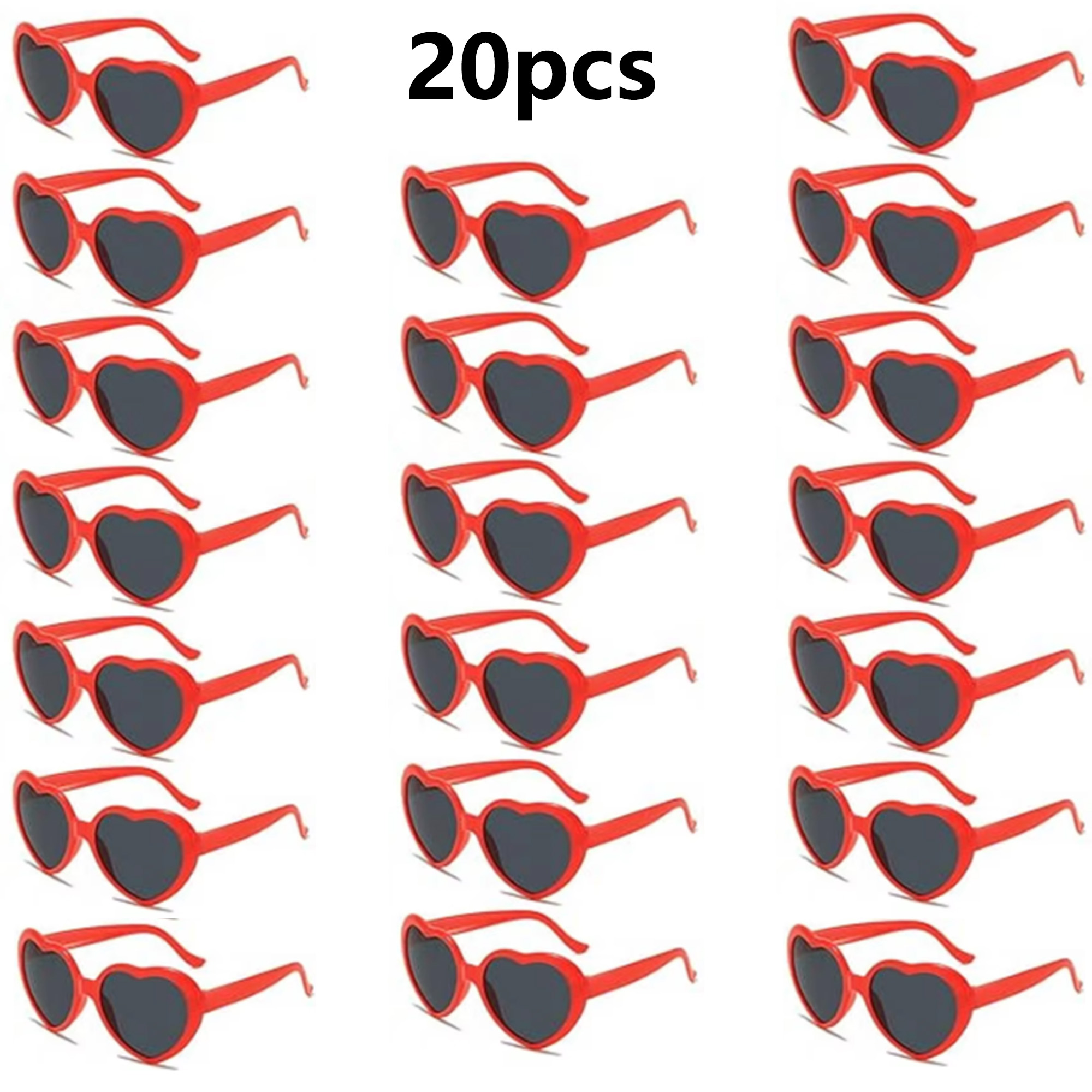 20'li Paket Kırmızı Kalp Güneş - Glow In The Dark Party Glasses incelemesi ve fiyatı
