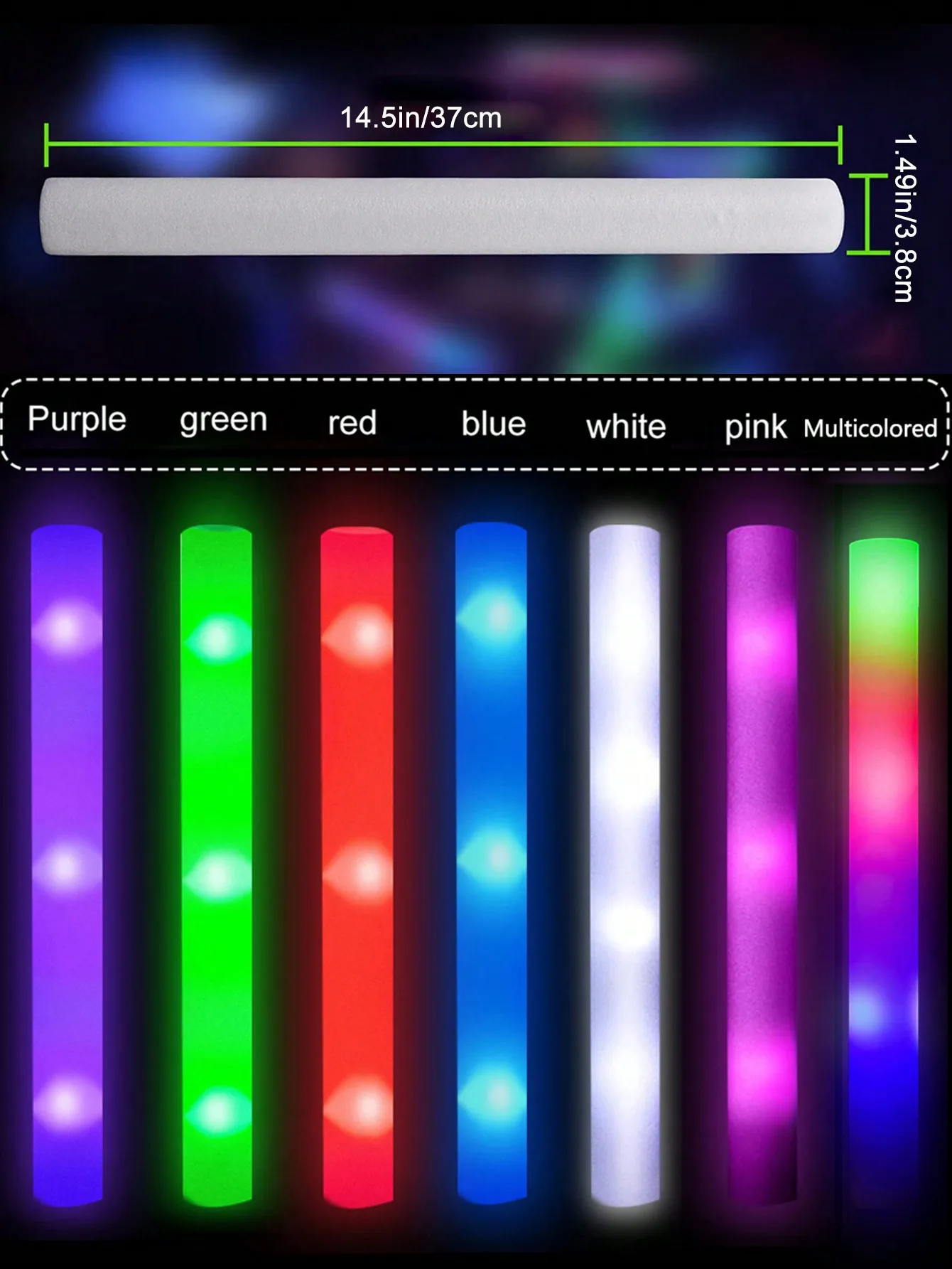 20/30 adet LED Köpük Işık Çubu - Flashing Led Foam Sticks Party incelemesi ve fiyatı