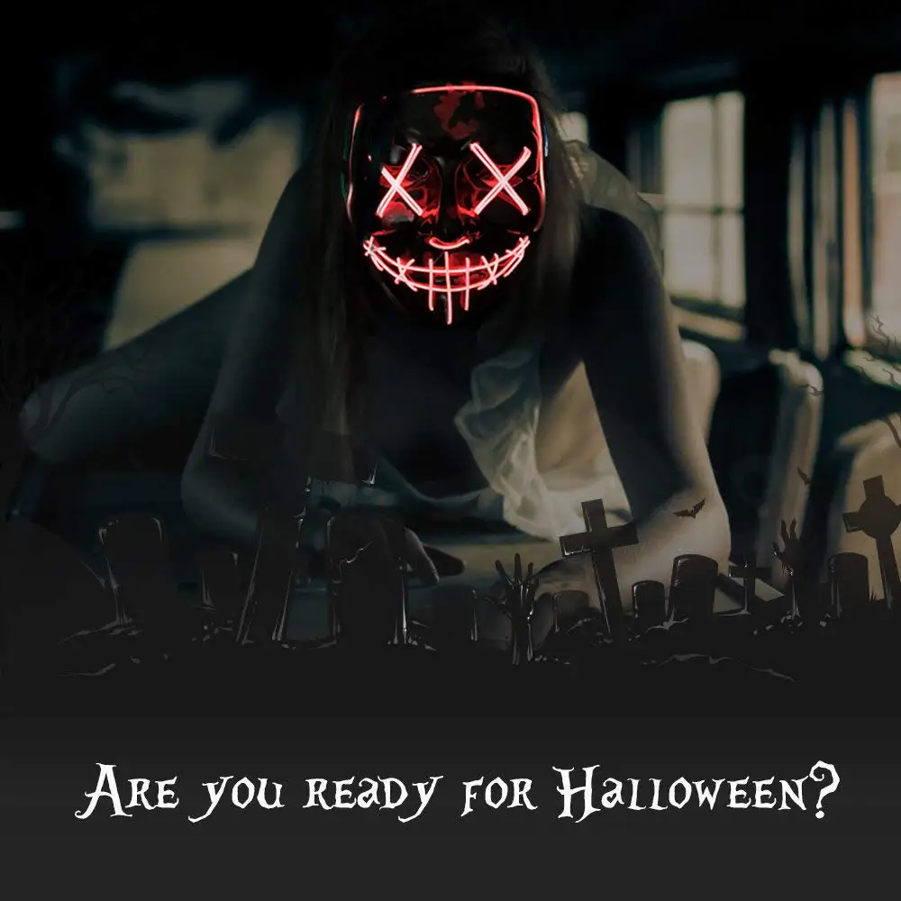 Yetişkinler ve Çocuklar İçin C - Led Purge Mask Halloween incelemesi ve fiyatı