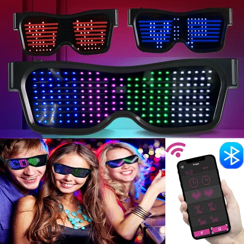 Çok dilli LED Gözlük Bluetooth - Glow In The Dark Party Glasses incelemesi ve fiyatı